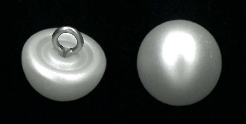 MATT HALF ROUND PEARL BUTTON - SIZE 13 - IVORY